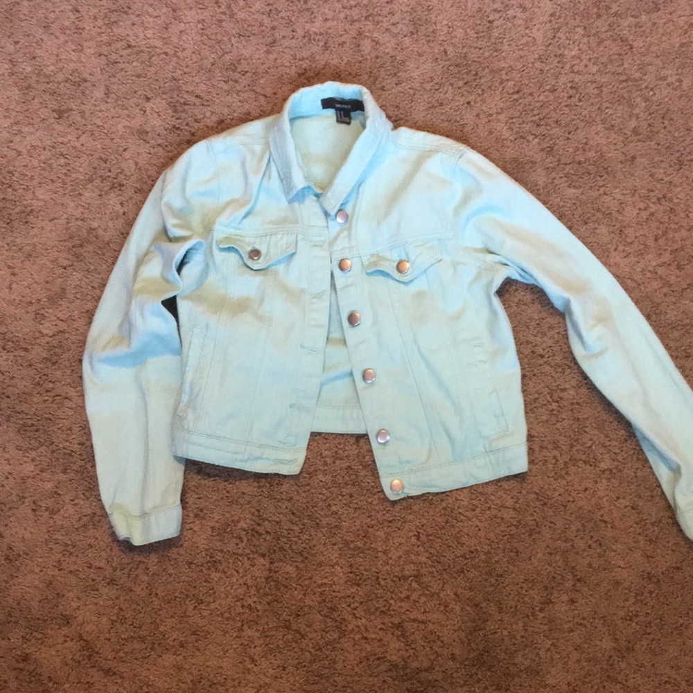 Teal jean jacket